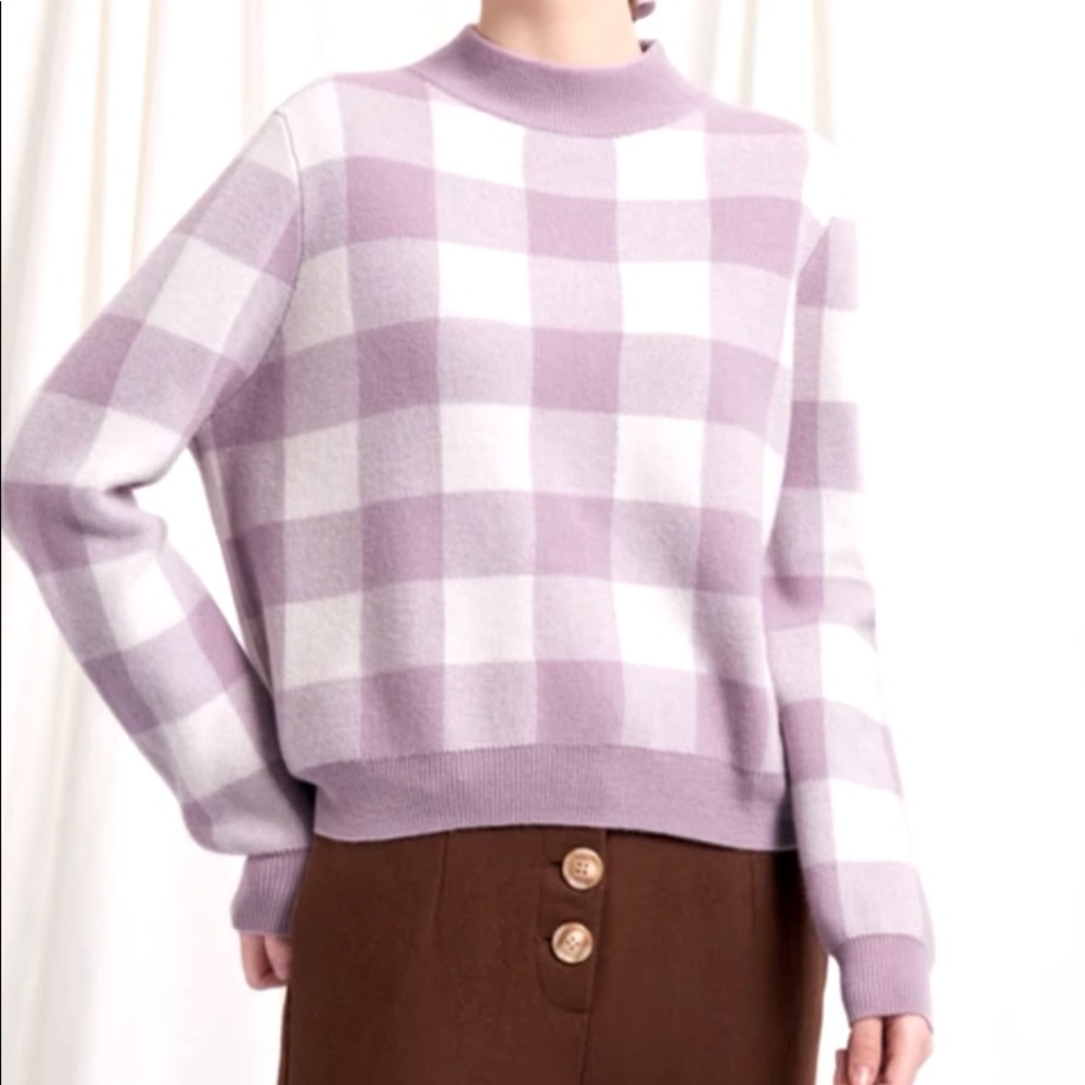 Petite Studio- Cathleen Wool Sweater- Lavender